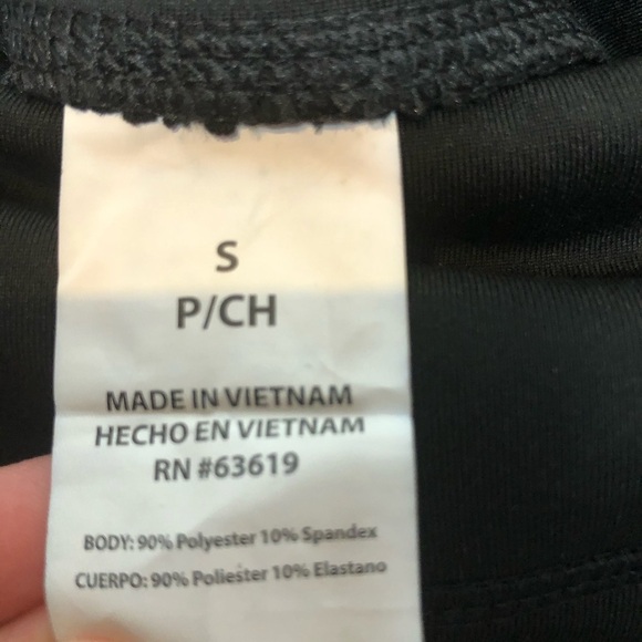 BEBE Sport Yellow Side Stripe Capri Leggings Black Size Small - Picture 6 of 6